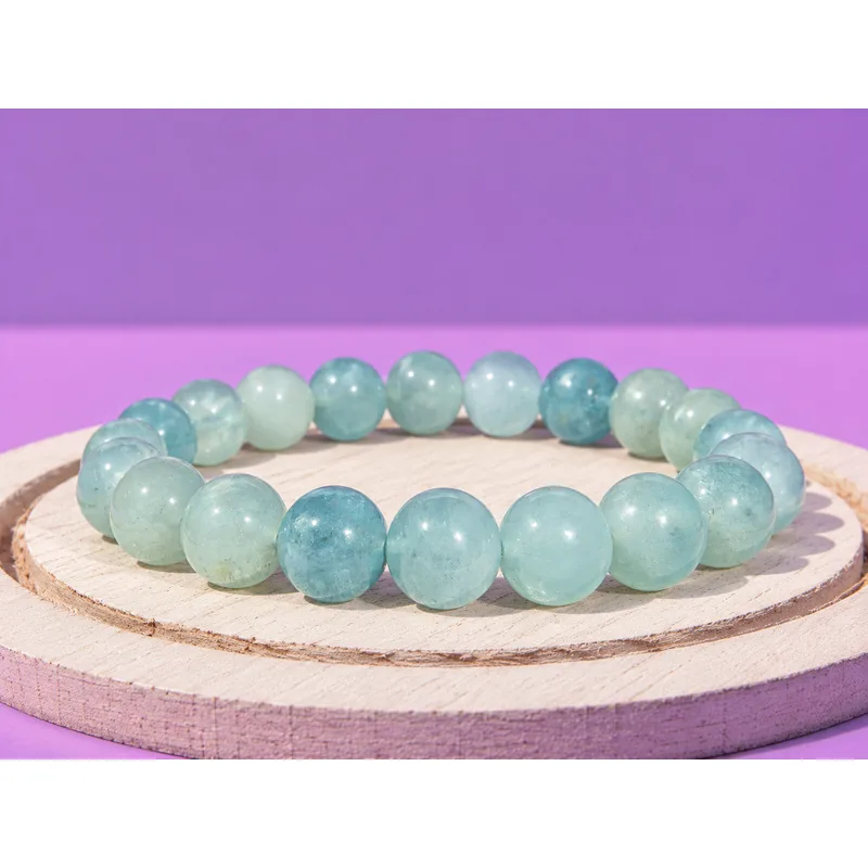Aquamarine bracelet 10 mm
