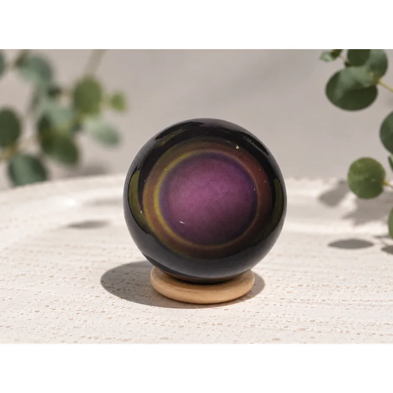 Rainbow Obsidian Sphere