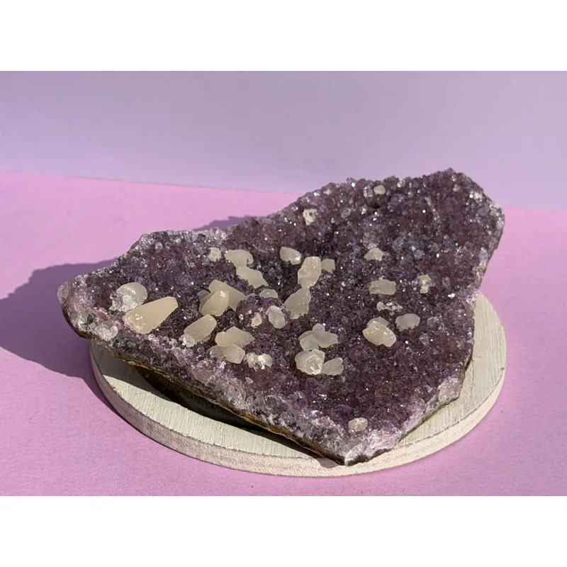 Amethyst with Calcite Statement