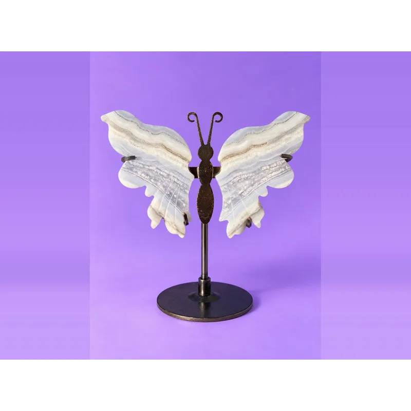 Blue Lace Agate Butterfly