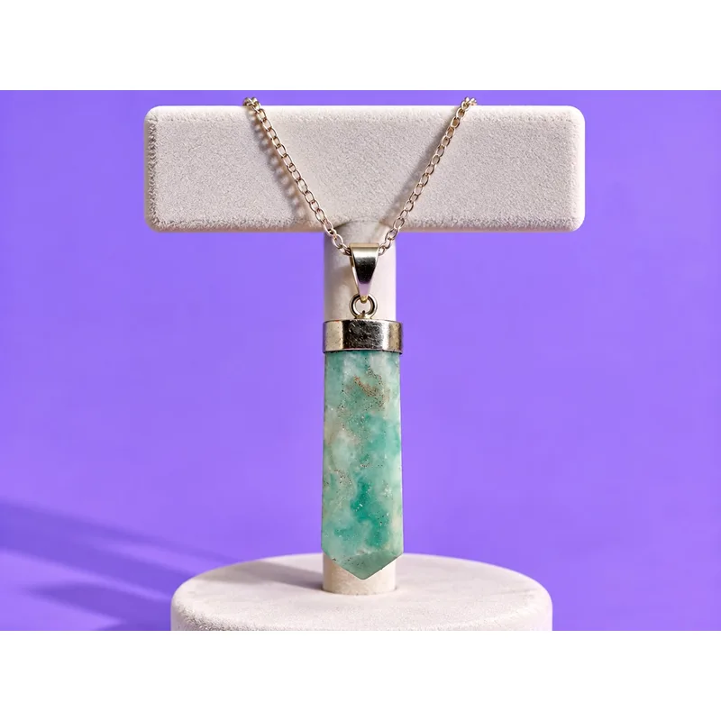 Blue Aragonite Silver Pendant 