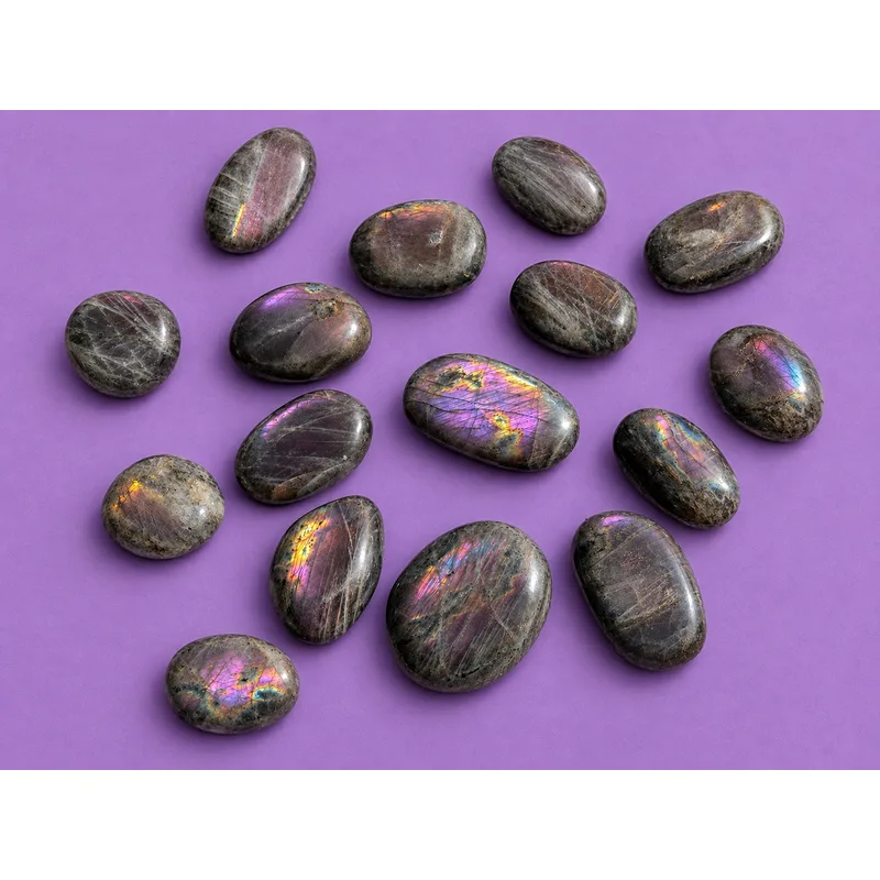 Purple Labradorite Palm Stones
