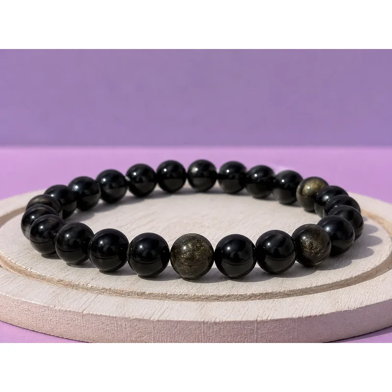 Obsidian Golden Bracelet