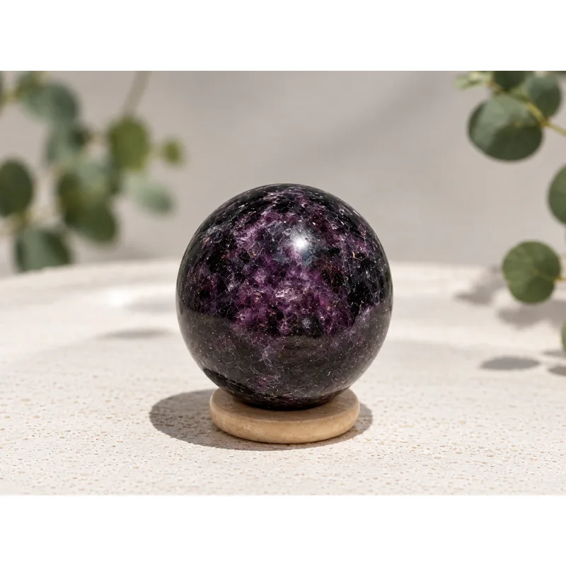 Natural Lepidolite Sphere