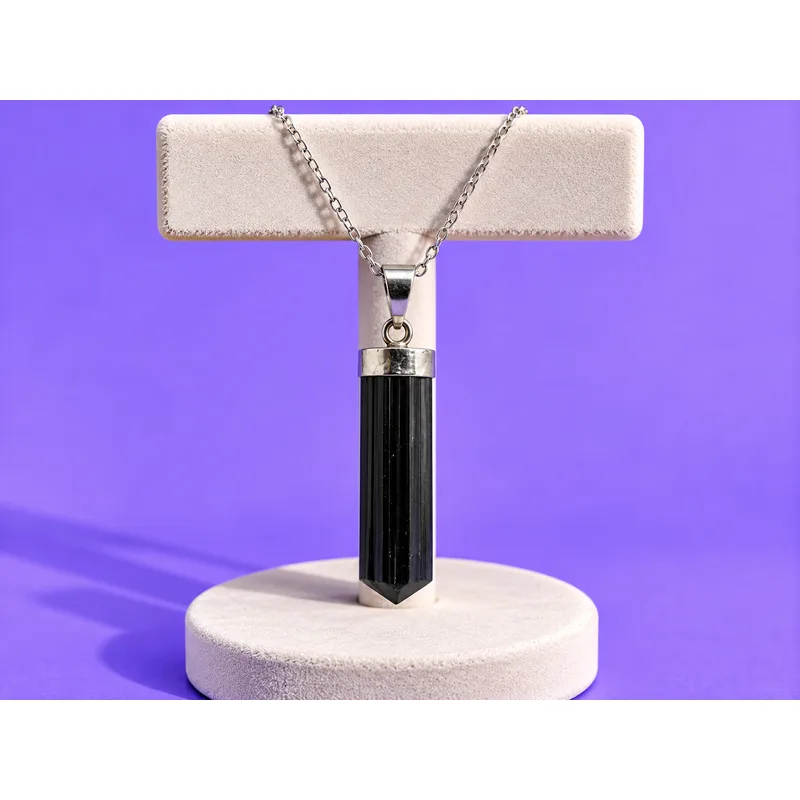 Black Turmaline silver pendant 